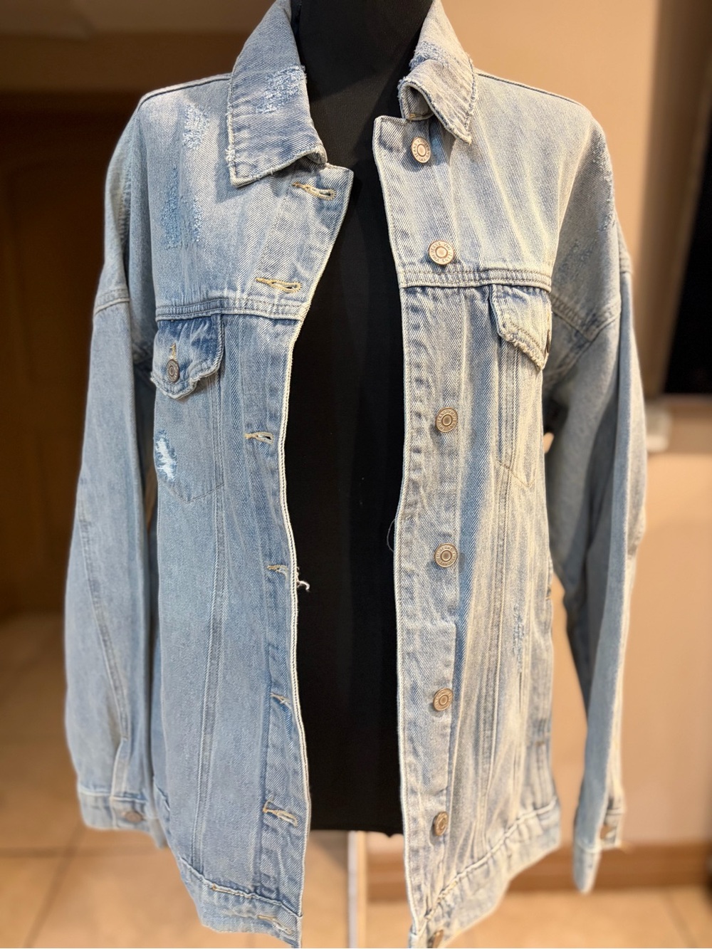 YMI Light Wash Denim Jean Jacket - Light Blue